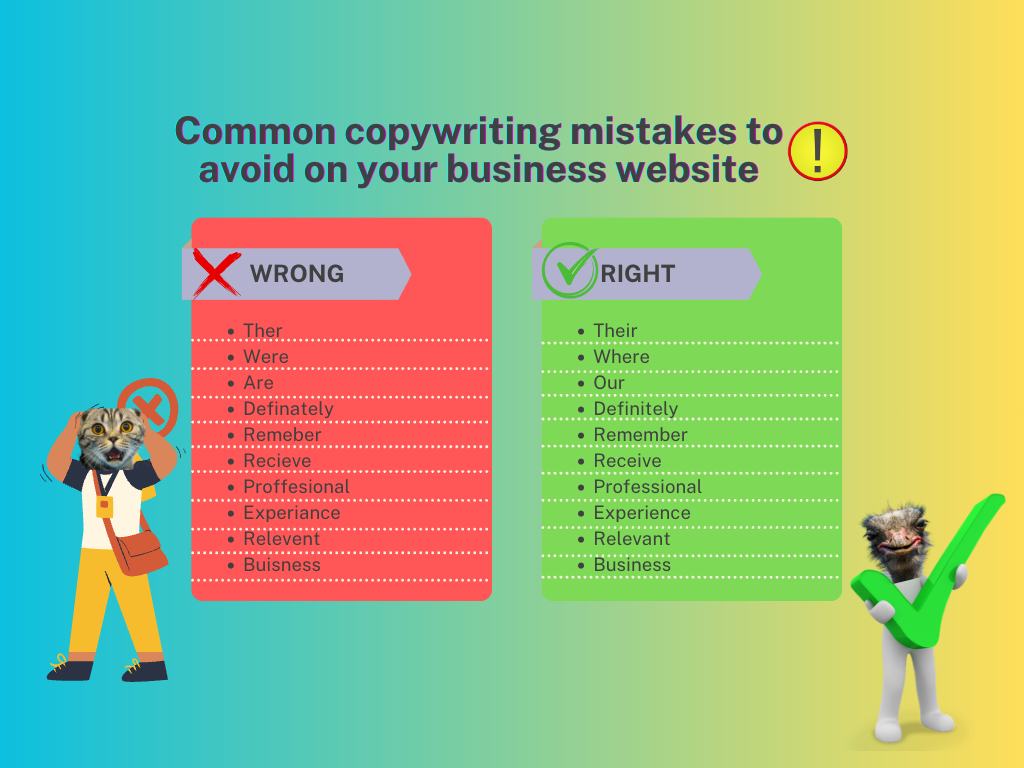 18 Common Copywriting Mistakes to Avoid on your Business Website - freelance copywriter - copy writing services ni